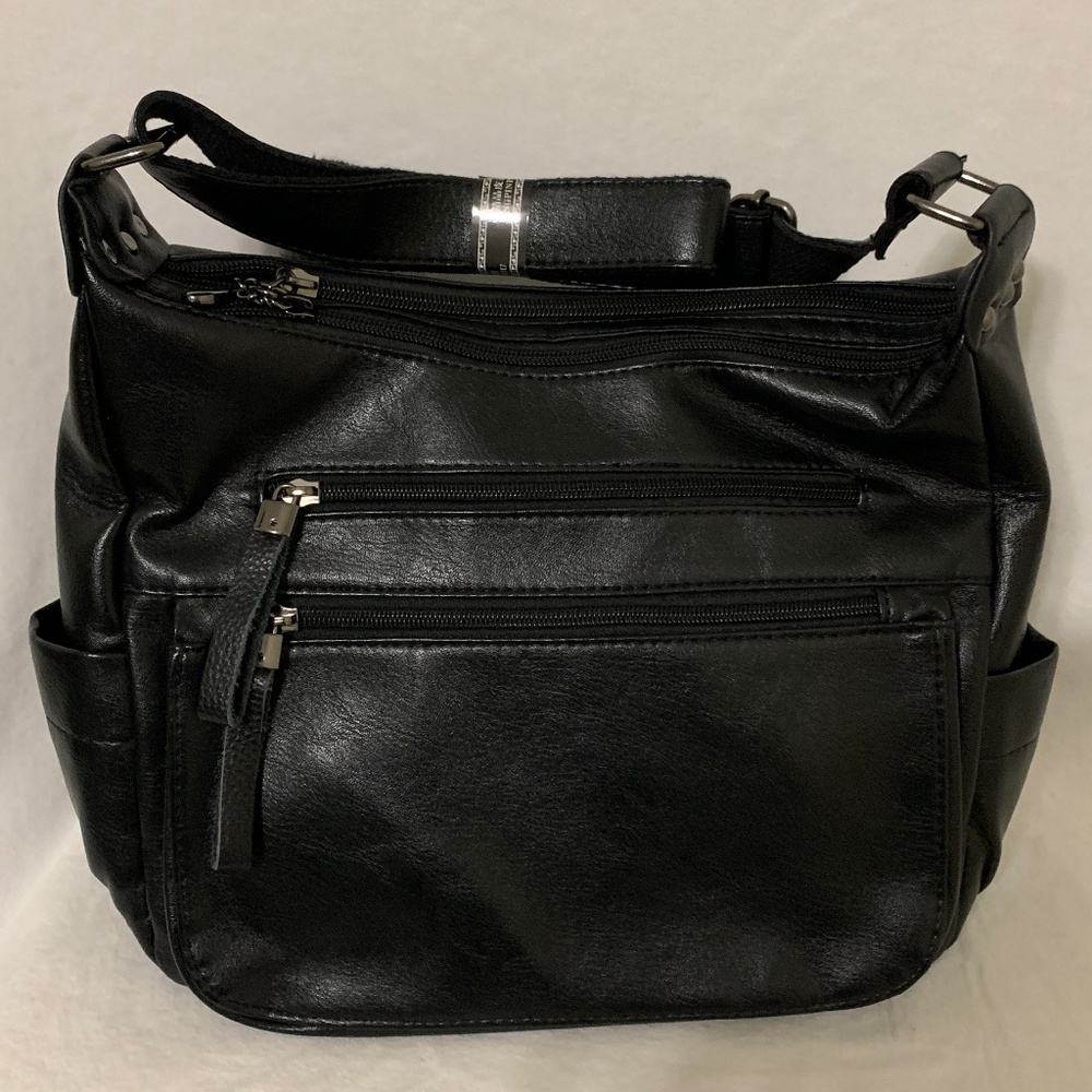 Faux Leather Crossbody Bag